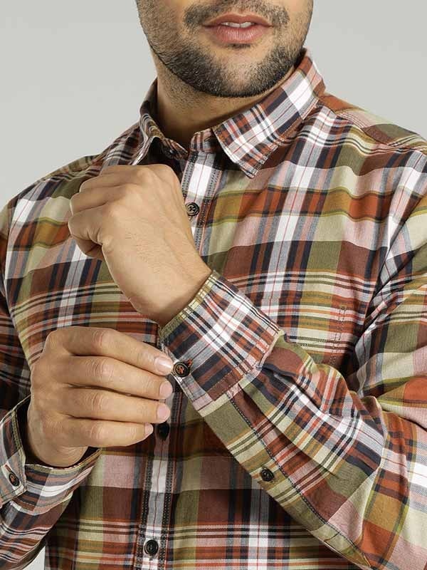 Indian Terrain Men Checkered Multicolor Shirt